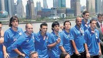 Toda la plantilla posando en su tarde libre