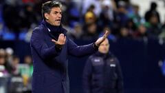 El entrenador del Legan&eacute;s, Mauricio Pellegrino, durante un partido.