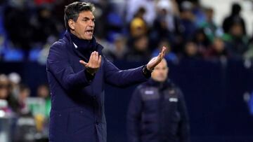 El entrenador del Leganés, Mauricio Pellegrino, durante un partido.