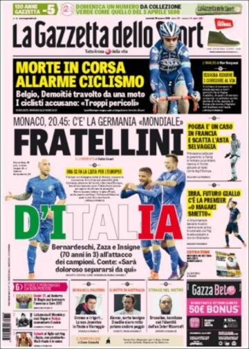 Portadas de la prensa mundial