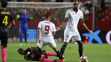 Nzonzi, jugador del Sevilla, en el partido ante el Espanyol de la primera jornada de LaLiga Santander.