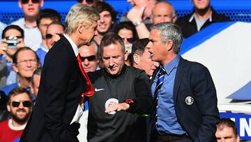 Discusi&oacute;n entre Mourinho y Wenger