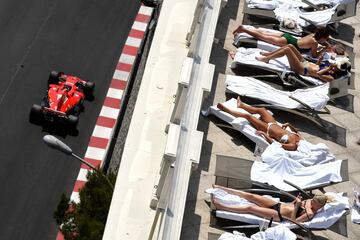 Primera sesi車n de entrenamiento en el circuito de Montecarlo