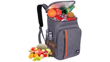 Mochila nevera refrigerante de color gris para picnic en Amazon