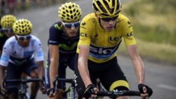 El ciclista brit&aacute;nico Chris Froome, durante la 15&ordf; etapa del Tour de Francia entre Mende y Valence.