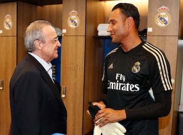 Florentino con Keylor Navas