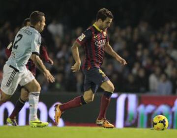 Celta de Vigo-Barcelona. 0-3. Cesc Fábregas anota el tercer gol.