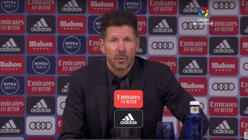 Simeone: "El Real Madrid ganó con justicia; prevaleció la contundencia"
