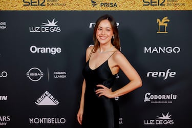 Cristina Regatero, presentadora musical, posando en la alfombra roja de los Premios Ondas 2025.