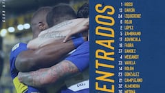 La lista de Boca contra River