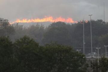 Se declaró un incendio en un área de vegetación próxima al pabellón olímpico, en la zona oeste de Río de Janeiro, muy cerca del pabellón olímpico de tiro.