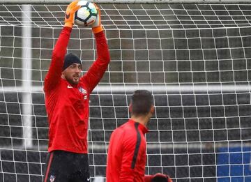 Jan Oblak in today's session, declared fit for tomorrow's home game against Celta