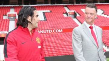 Falcao tuvo muchas diferencias con el holand&eacute;s durante su temporada en el Manchester United.