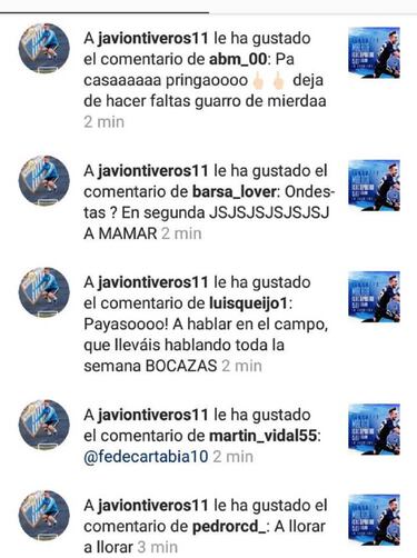 Ontiveros se venga de los aficionados del Depor en redes