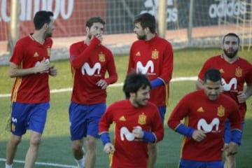 The Spanish national team trained at the Las Rozas base ahead of Friday's WC 2018 qualifying game against Israel and next week's friendly game against France.