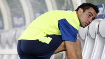 Xavi, el último en caer en la plaga de lesiones que afecta al Barcelona.