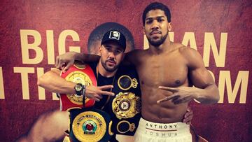 Ángel Fernández y Anthony Joshua.
