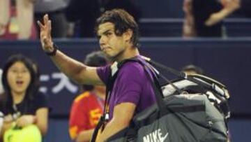 <b>DESPEDIDA. </b>Nadal cayó ayer contra el alemán Mayer.