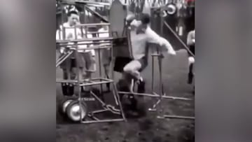 Un entreno de los años 50 causa impacto en redes por lo rudimentario de los ejercicios