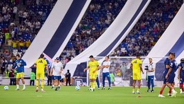 Olayers of America during the 9th round match between Monterrey and America as part of the Liga BBVA MX, Torneo Apertura 2025 at BBVA Bancomer Stadium, on September 20, 2025 in Monterrey, Nuevo Leon, Mexico.
