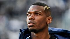 (FILES) Juventus' French midfielder Paul Pogba looks on prior to the Italian Serie A football match between Juventus and Monza at the Juventus Stadium in Turin on January 29, 2023. Juventus and France midfielder Paul Pogba's counter-expertise test has turned in positive on October 6, 2023, after the player was priorly provisionally suspended after a doping control that detected the banned substance testosterone. (Photo by Isabella BONOTTO / AFP)