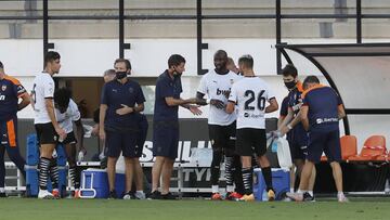 22/08/20 CIUDAD DEPORTIVA PATERNA VALENCIA
CORONAVIRUS COVID19
ESTADIO ANTONIO PUCHADES
PARTIDO AMISTOSO PRETEMPORADA
VALENCIA CF - CD CASTELLON
PAUSA PARADA HIDRATACION COOLING BREAK
JAVI GRACIA MANGALA ESQUERDO