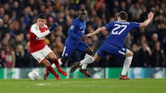 Sánchez ingresó en aburrido empate entre Chelsea y Arsenal