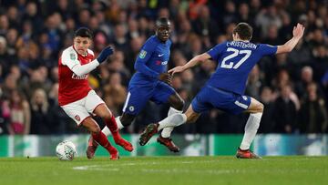 Sánchez ingresó en aburrido empate entre Chelsea y Arsenal