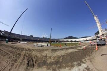 Así están en las obras del recinto de Concepción.