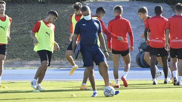 Entrenamiento del Almería.