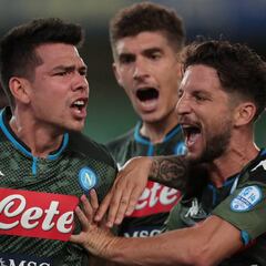 Hirving Lozano anota en la victoria de Napoli en Serie A