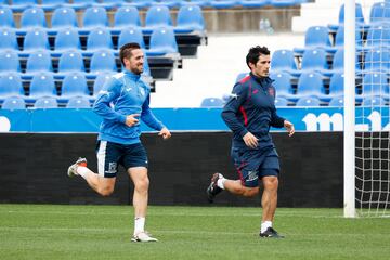 Miramón, segundo capitán del Leganés, apura su recuperación junto a Sergio Martos, readaptador del equipo. 