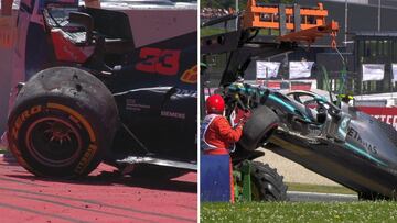 Verstappen y Bottas destrozan sus coches en los Libres 2