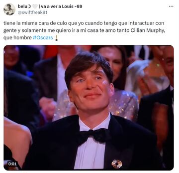 Cillian Murphy, protagonista de los mejores memes de los Oscar