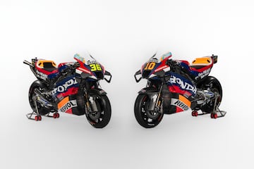 Primeras imágenes de la RC213V  de Repsol Honda MotoGP 2024 las cuales serán pilotadas por Joan Mir y Luca Marini.