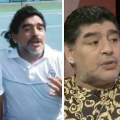 Maradona contando una anécdota increíble de Djokovic: "Entrenaba esquivando bombas...