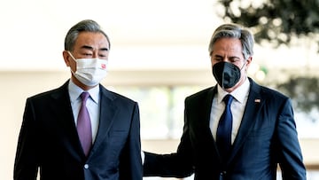 US Secretary of State Antony Blinken meets Chinese Foreign Minister Wang Yi during a meeting in Nusa Dua, Bali, Indonesia July 9, 2022. Stefani Reynolds/Pool via REUTERS