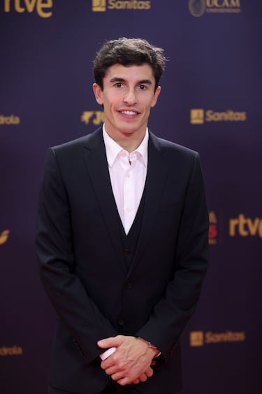El piloto Marc Márquez a su llegada a la Gala del Comité Olímpico Español.