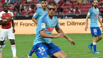 Francisco Javier Montero, canterano del Atlético de Madrid, en el amistoso contra el Arsenal de la International Champions Cup.
