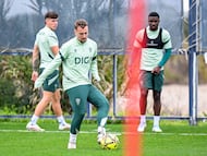 Javier Ontiveros entrenándose.