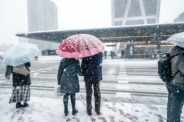 El centro de Madrid durante el temporal, a 28 de enero de 2026, en Madrid (España). El temporal de nieve que sacude la Comunidad de Madrid deja abundantes incidencias en toda la región, aunque especialmente en las carreteras de la Sierra de Madrid y también en la zona norte de la capital, donde se acumulan varios centímetros de nieve y ya cuaja en el asfalto.
28 ENERO 2026
César Vallejo Rodríguez / Europa Press
28/01/2026