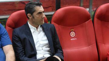 Ernesto Valverde, en el Girona - Barcelona.