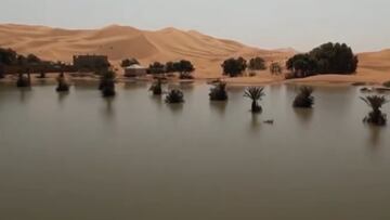 El desierto del Sáhara se inunda por primera vez