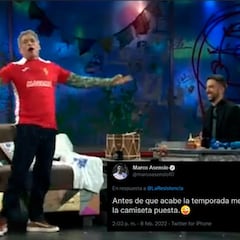 Boris analiza el físico de Asensio en La Resistencia, hace una petición y este le responde