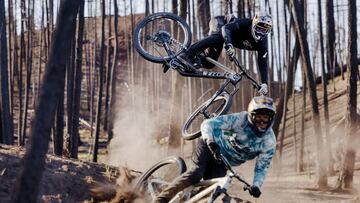 Brandon Semenuk and Kade Edwards Riding during &#039;Parallel&#039;, in Falkland, Canada on April 29th, 2022 // Toby Cowley / Red Bull Content Pool // SI202207190270 // Usage for editorial use only // 