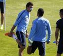 Mandzukic, con máscara, se entrena con normalidad