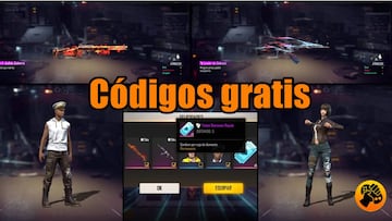 Free Fire: consigue gratis 10 códigos exclusivos con recompensas (armas, personajes, diamantes…)