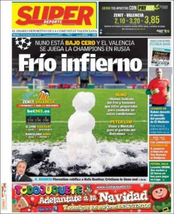 Portadas de la prensa mundial