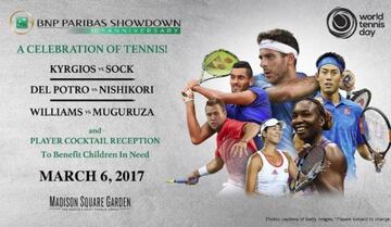 El 6 de marzo se celebrará en el Madison Square Garden de Nueva York una exhibición solidaria donde participará Garbiñe Muguruza.