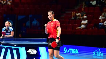 María Xiao ante Luxemburgo (Federación española de Tenis de Mesa)